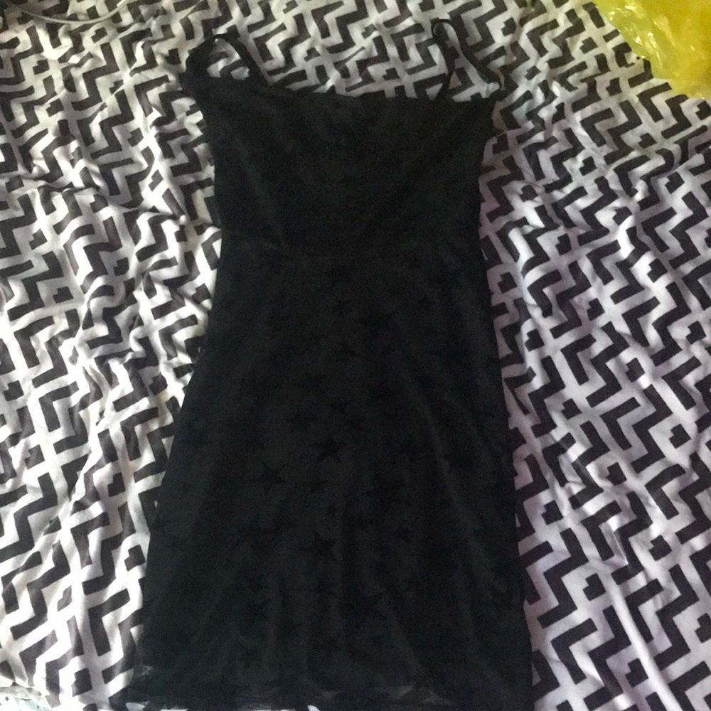 Pretty little thing black star dress